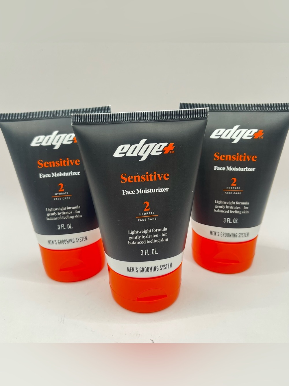 Edge Sensitive Face Moisturizer for Men 3oz Bundle
